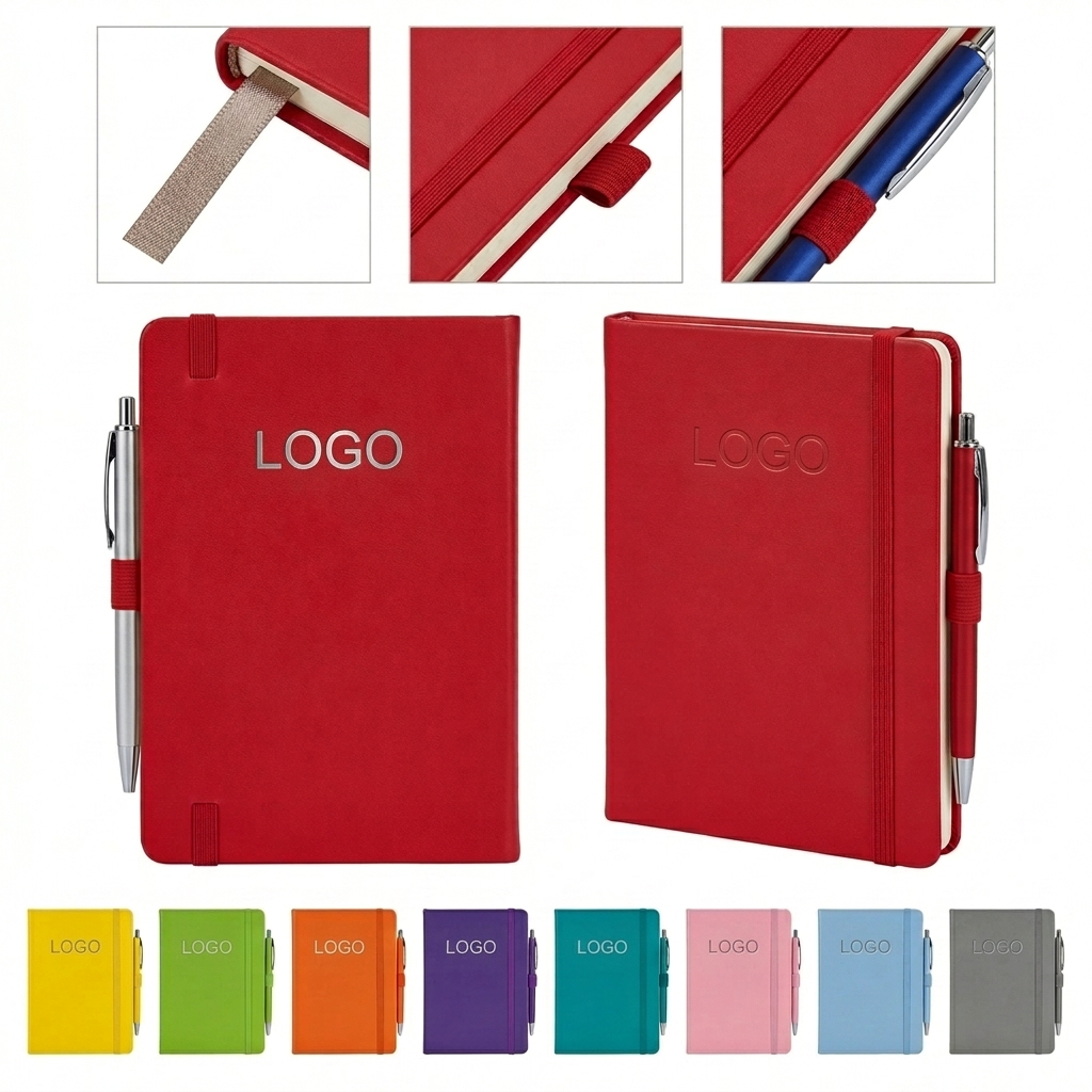 A5 Premium Journal with Integrated Pen and Logo Customization