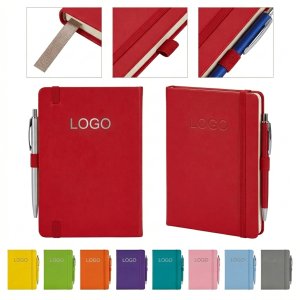A5 Premium Journal with Integrated Pen and Logo Customization
