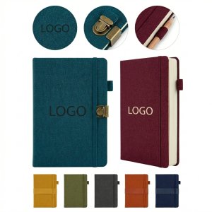Premium Linen A5 Notebook with Textured Finish and Protective Cover