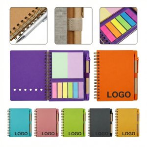 Portable Steno Notebook with Attached Pen, Flags & 150 Adhesive Tabs