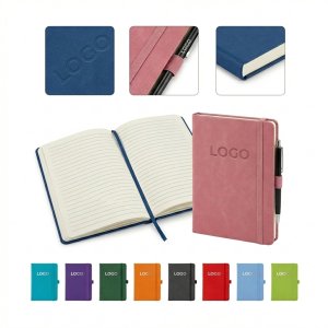 5"x7" Plush Hardcover Journal with Elastic Strap and Ribbon Bookmark