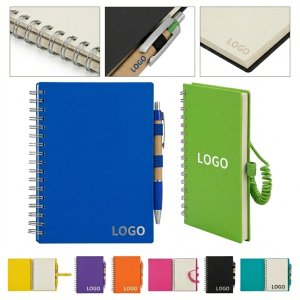 Personalized Coiled Notebook with Elastic Pen Loop & Closure Band